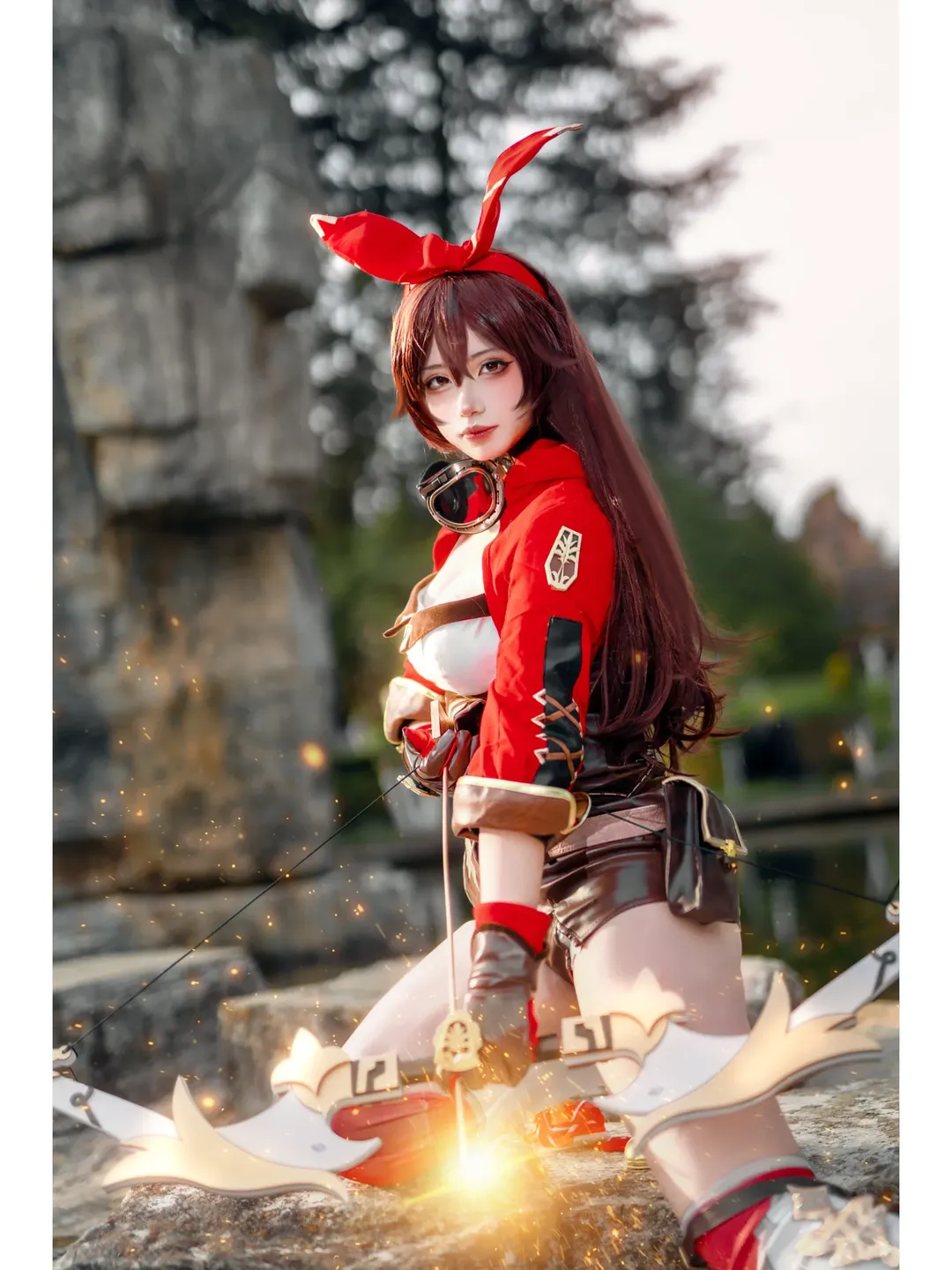 【安柏cos】原神安柏牌打火机户外拉弓拍摄记录 - 第 2 张