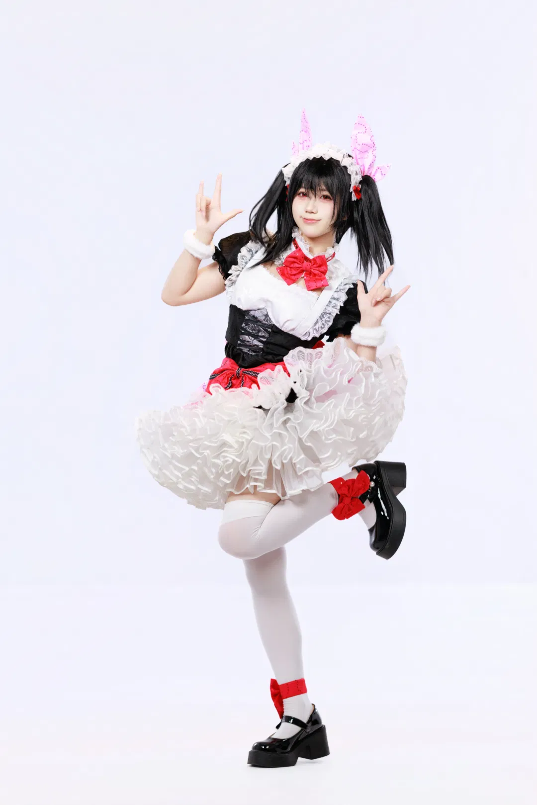【矢泽妮可cos】Lovelive双马尾女仆装的元气日常 - 第 5 张