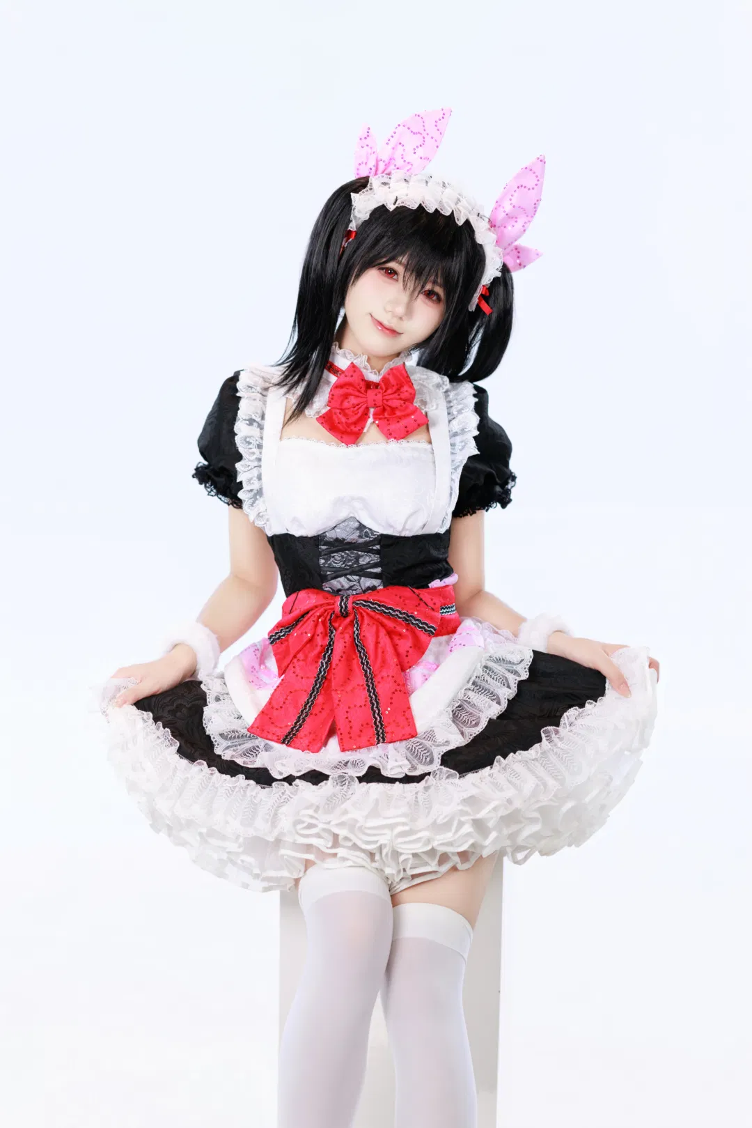 【矢泽妮可cos】Lovelive双马尾女仆装的元气日常 - 第 9 张