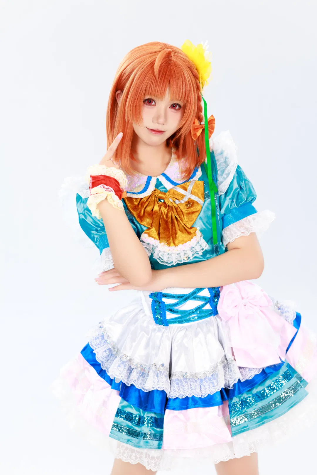 【高海千歌cos】lovelive aqours 水团打歌服向日葵写真 - 第 1 张