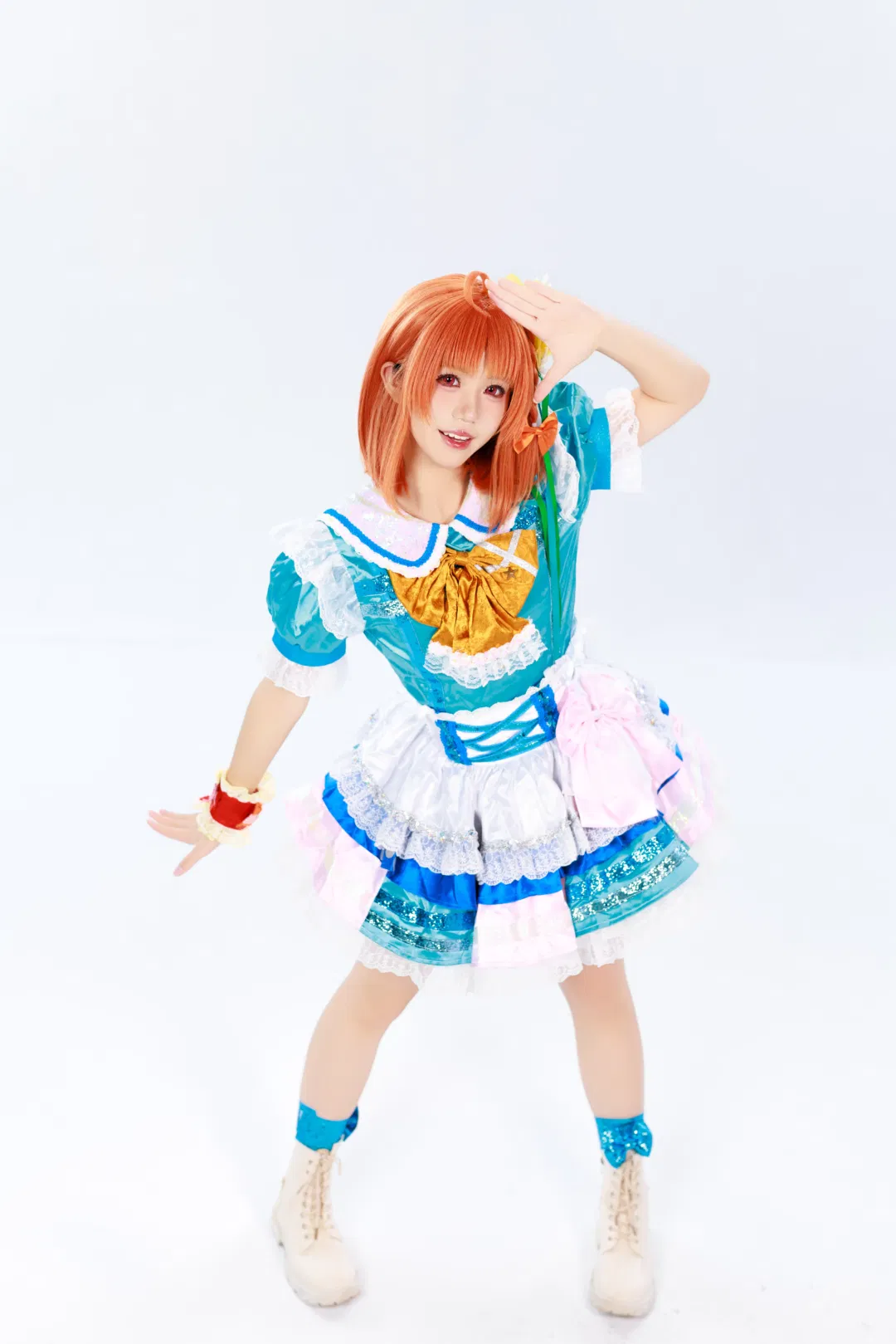 【高海千歌cos】lovelive aqours 水团打歌服向日葵写真 - 第 2 张