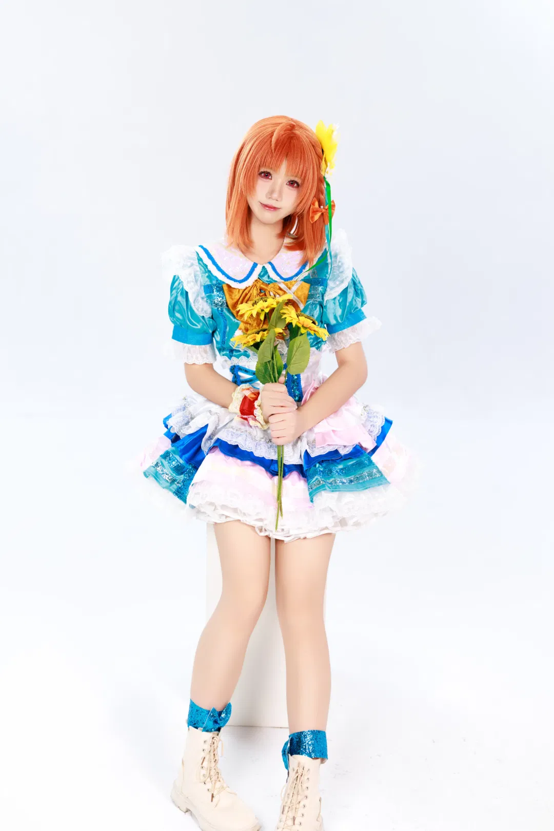【高海千歌cos】lovelive aqours 水团打歌服向日葵写真 - 第 5 张