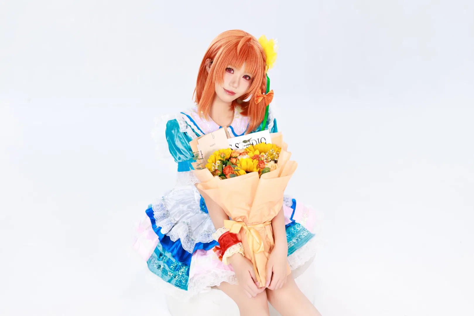 【高海千歌cos】lovelive aqours 水團打歌服向日葵寫真