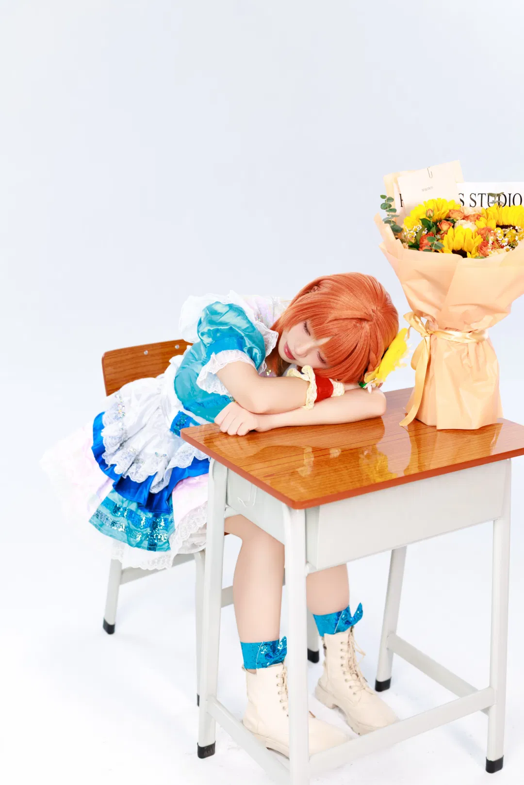 【高海千歌cos】lovelive aqours 水团打歌服向日葵写真 - 第 7 张