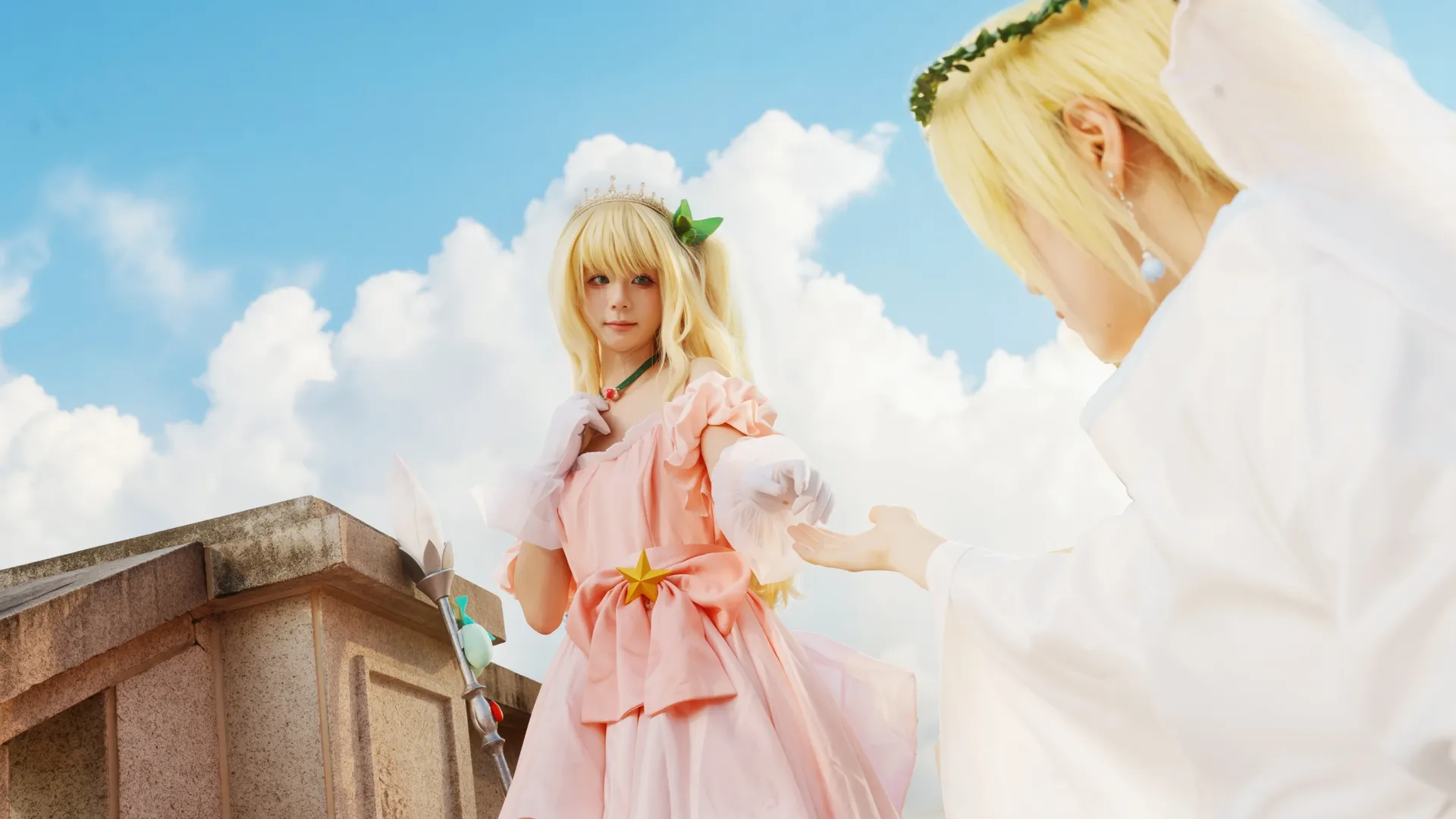 【花鈴cos】小女神花鈴的粉色洋裝與魔法法杖外景正片 - 第 3 張