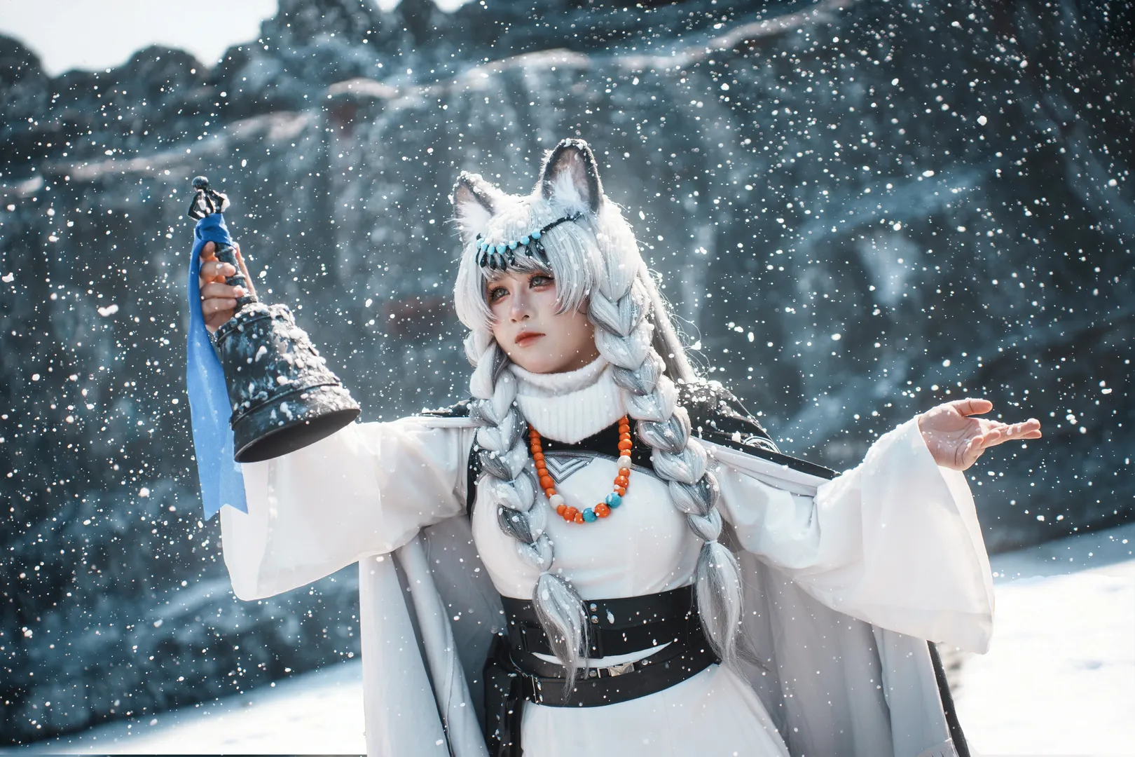 【初雪cos】明日方舟雪山外景拍摄记录 - 第 1 张