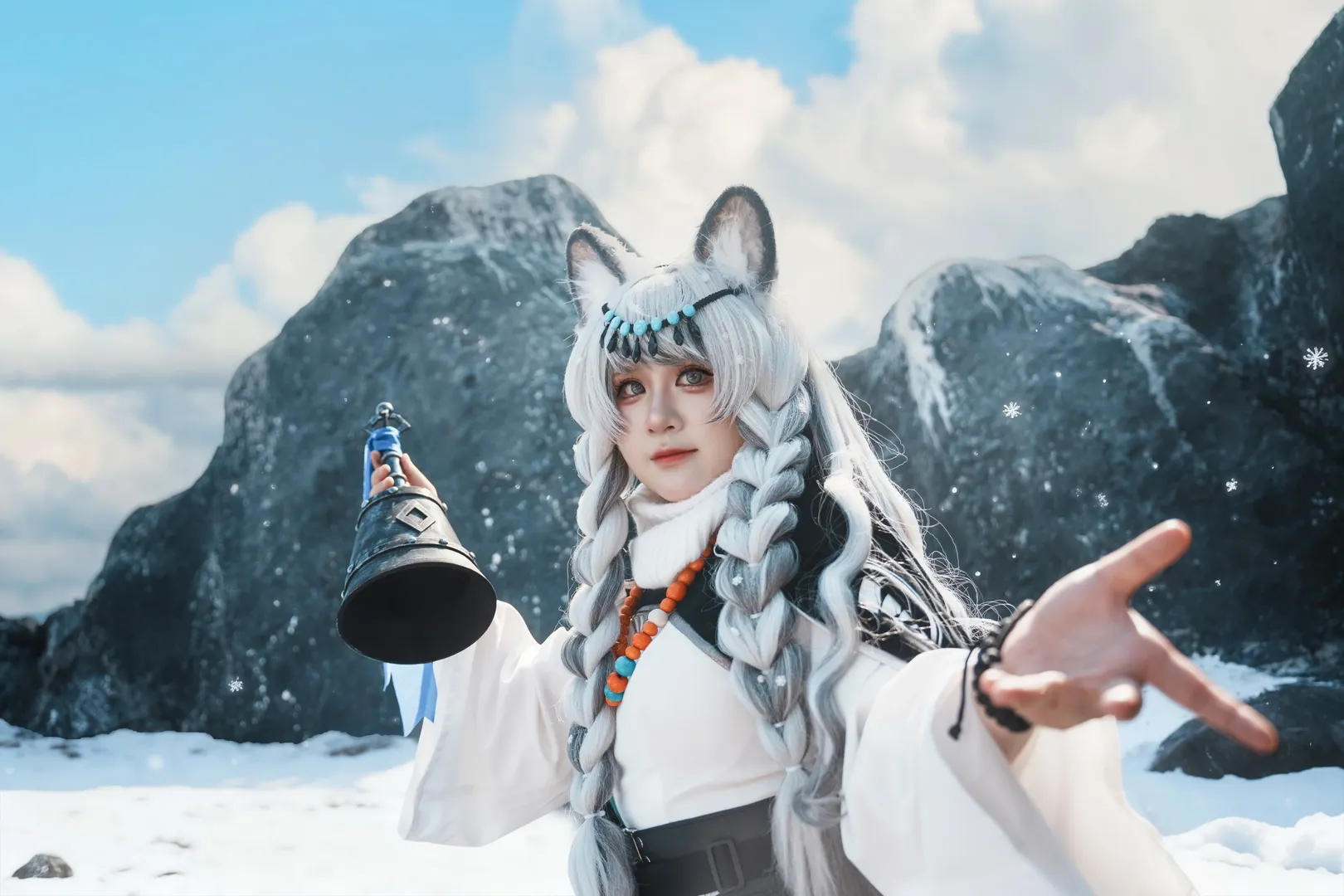 【初雪cos】明日方舟雪山外景拍摄记录 - 第 3 张