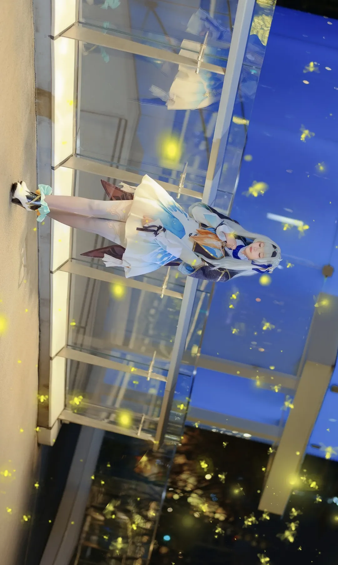 【流萤cos】蓝白渐变裙摆，在光影中跨越星海 - 第 3 张