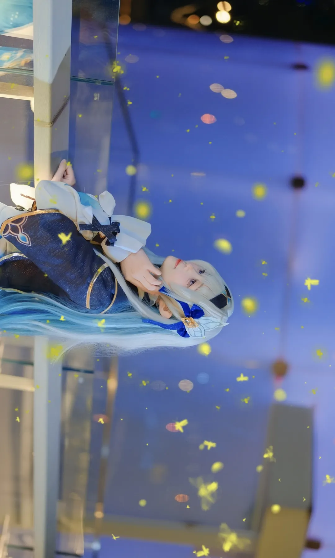 【流萤cos】蓝白渐变裙摆，在光影中跨越星海 - 第 4 张