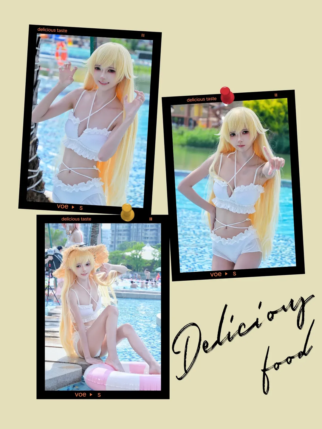 【忍野忍cos】物语夏日，定格水上乐园的清凉 - 第 1 张