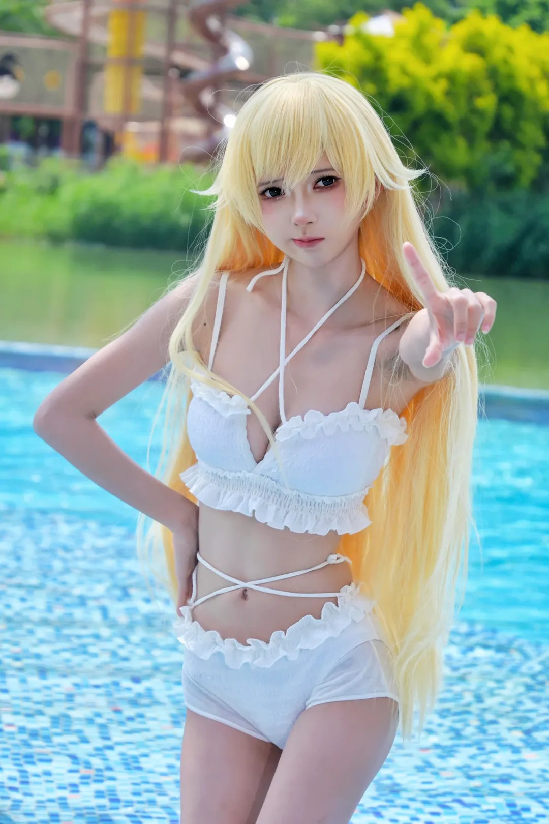 【忍野忍cos】物语夏日，定格水上乐园的清凉 - 第 3 张