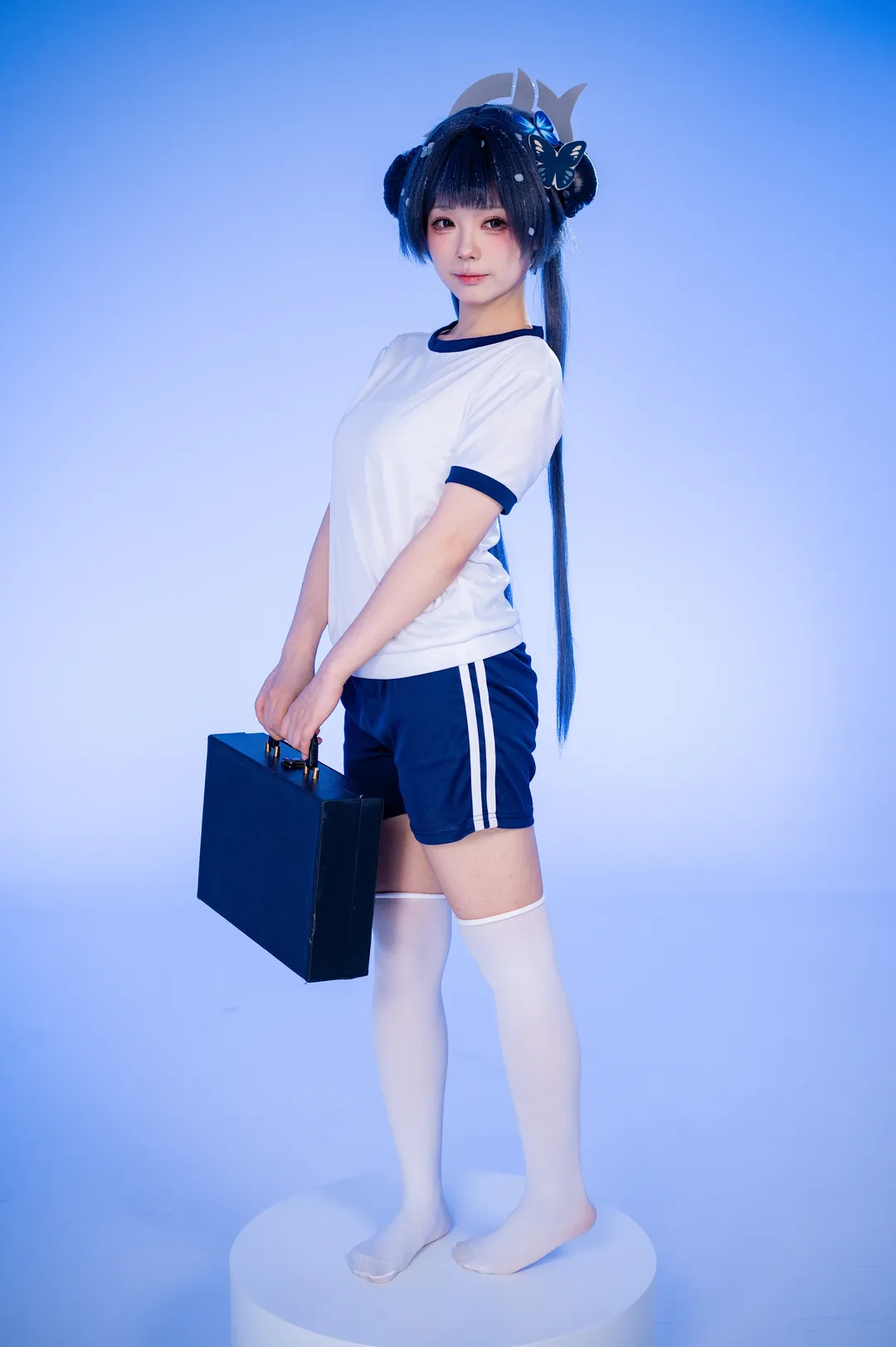 【妃咲cos】蔚蓝档案门主的体操服休闲锻炼 - 第 2 张