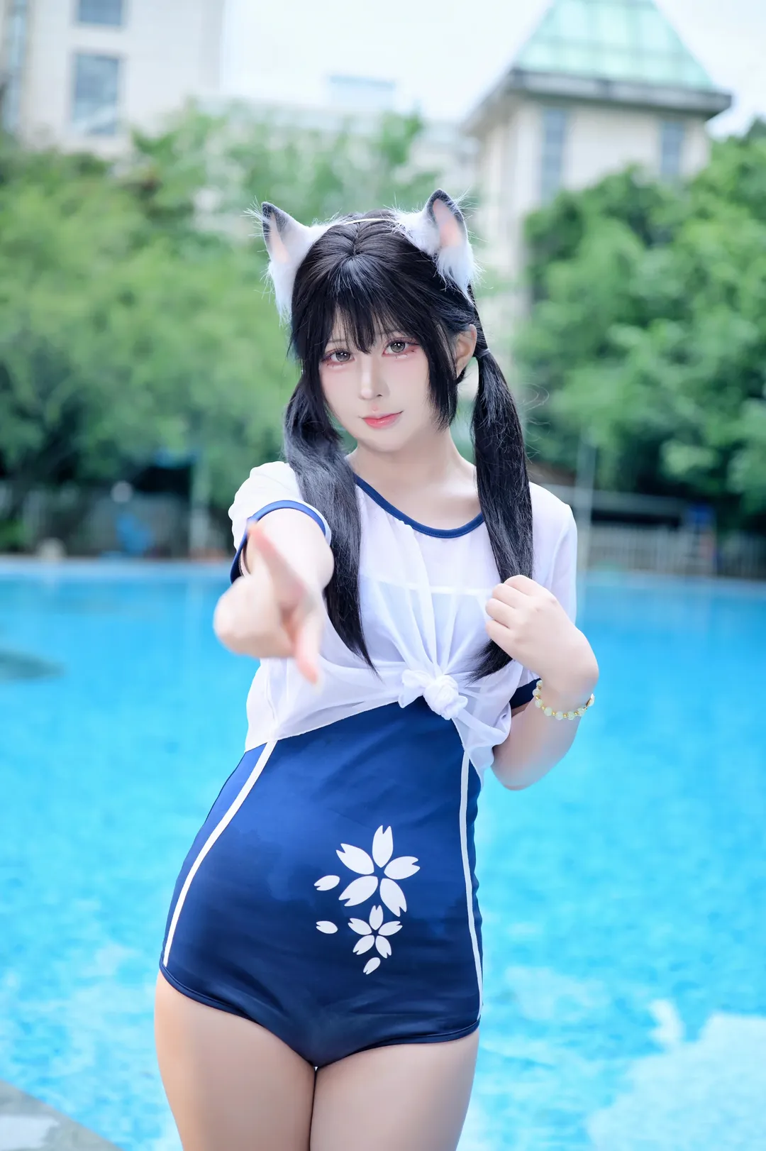【胡桃cos】永劫無間盛夏限定，泳池邊的清涼胡桃 - 第 2 張