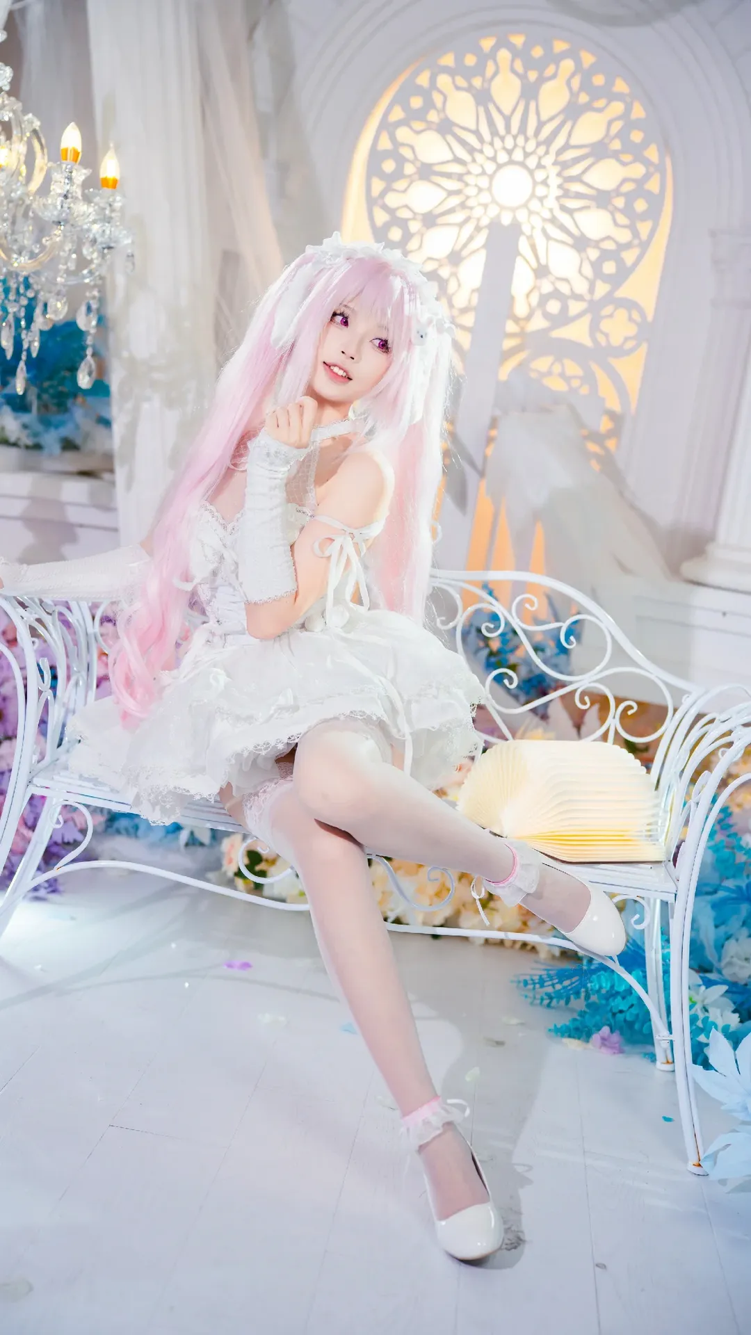 【愛麗絲cos】NIKKE純白婚禮造型與兔耳白絲 - 第 1 張