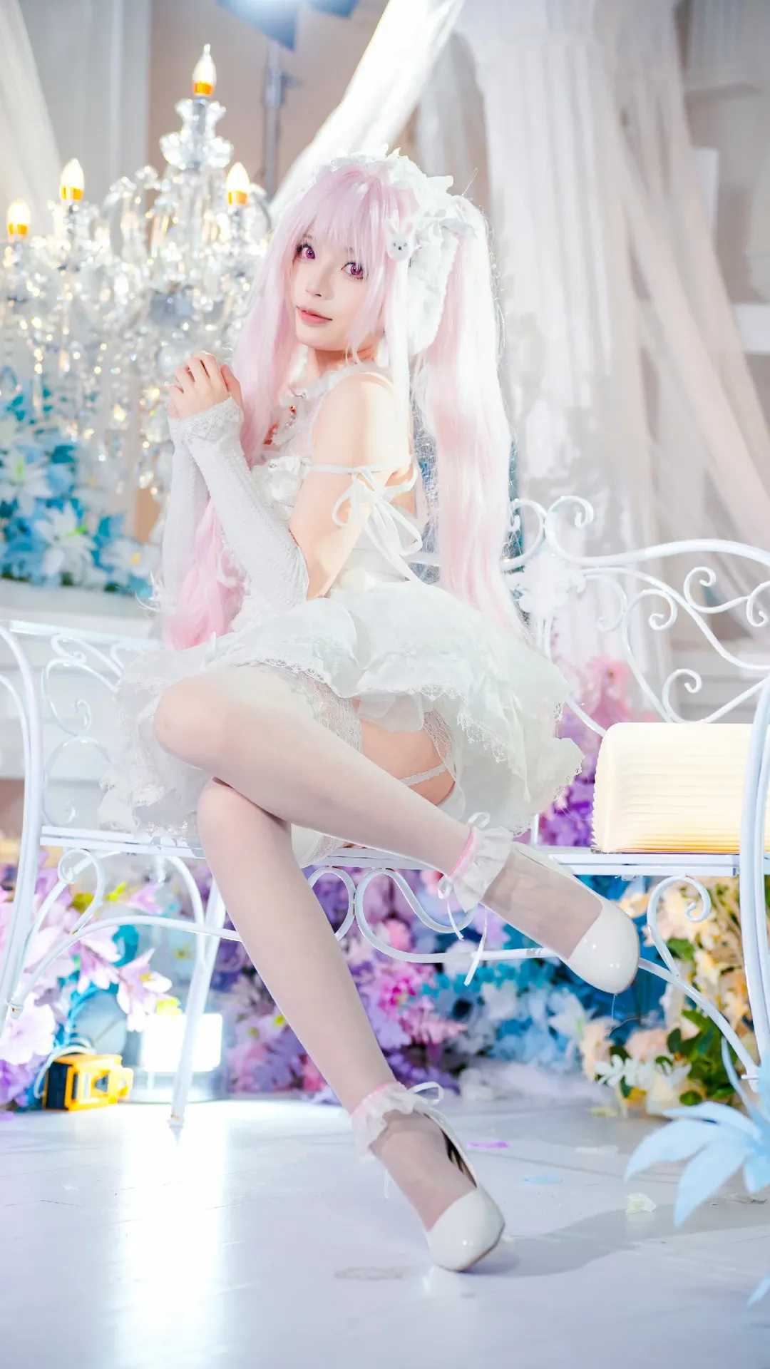 【愛麗絲cos】NIKKE純白婚禮造型與兔耳白絲 - 第 2 張