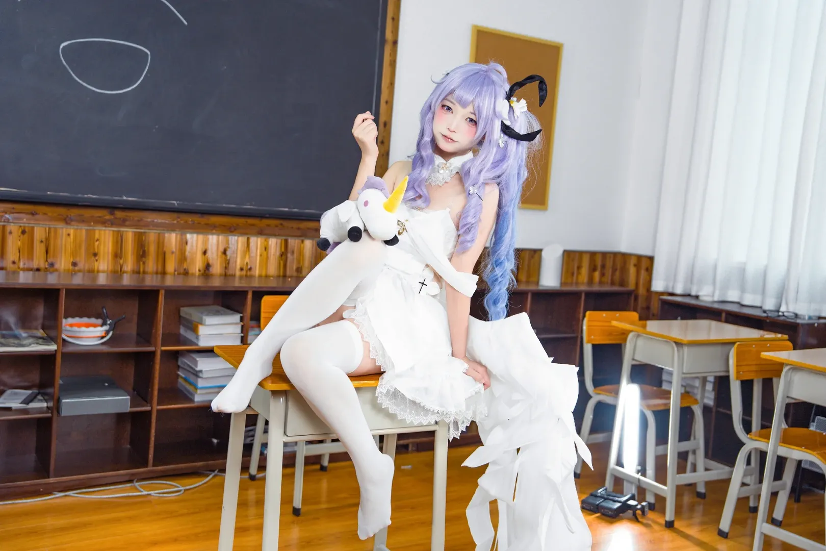 【猫大王cos】碧蓝航线校园课桌上的纯白甜美时光 - 第 7 张
