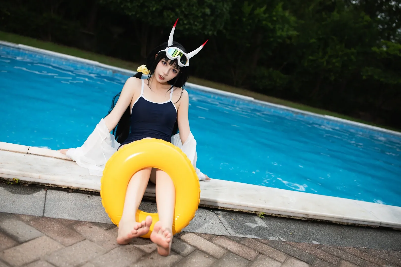 【能代cos】碧蓝航线泳装写真，夏日泳池边的工作记录 - 第 2 张