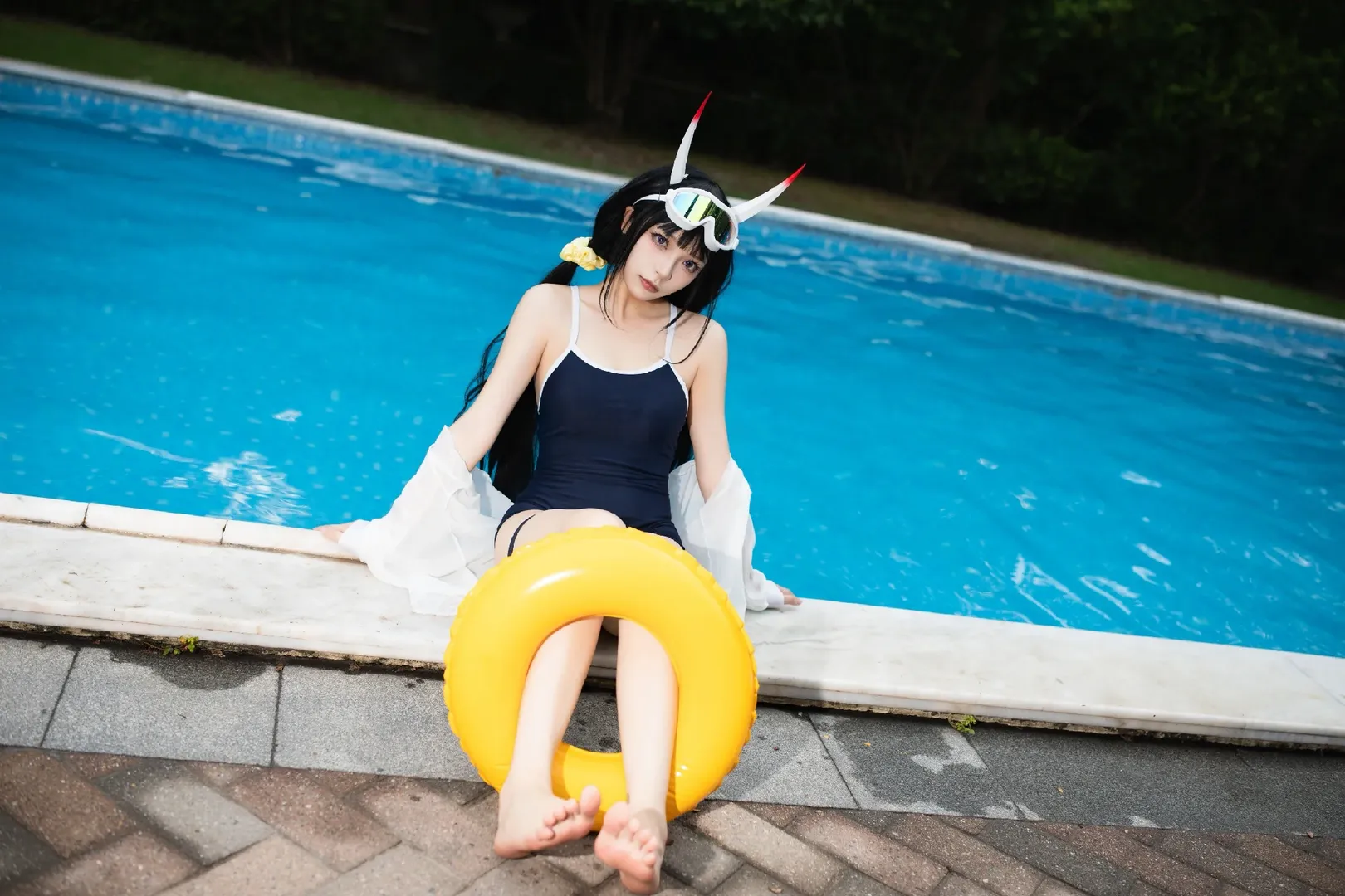 【能代cos】碧蓝航线泳装写真，夏日泳池边的工作记录 - 第 4 张