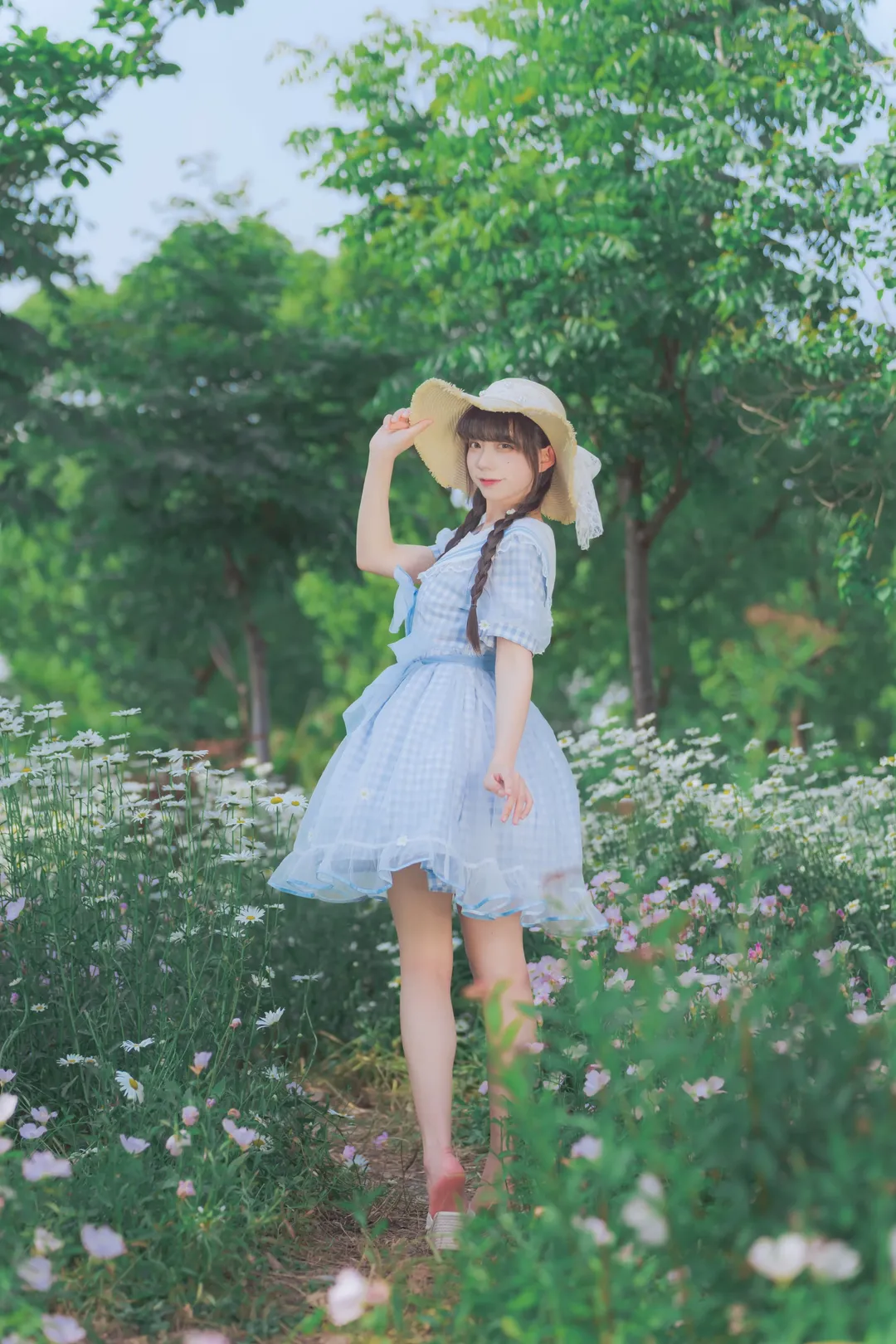 日系田园风写真：在雏菊花海中捕捉春日的微风 - 第 9 张