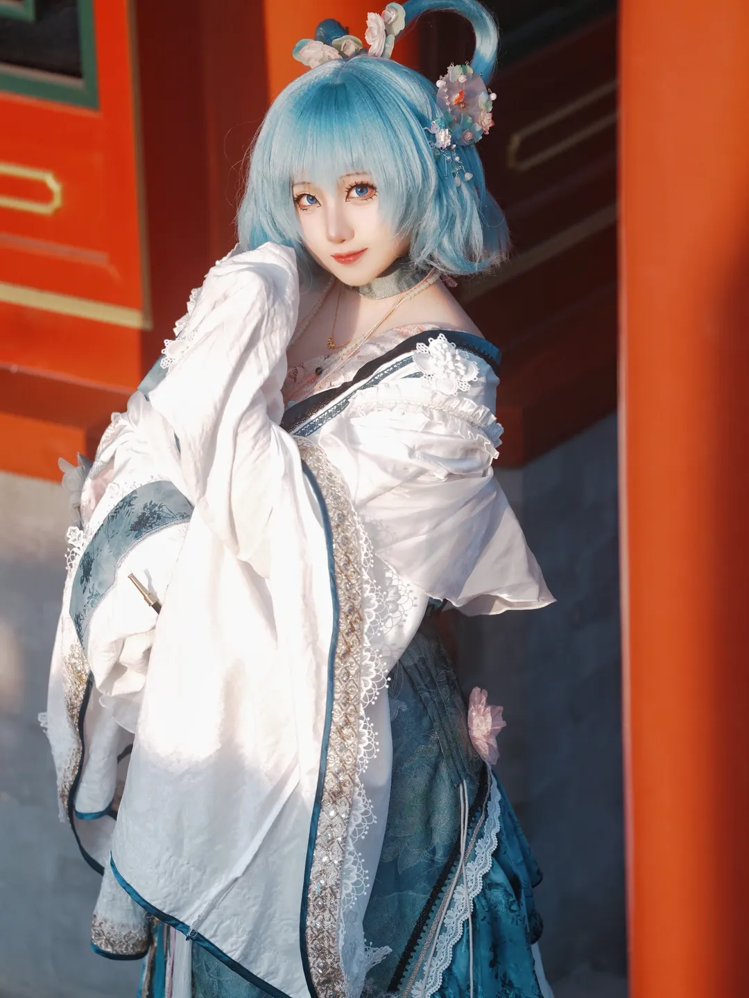 【霍青娥cos】東方Project，紅牆綠瓦間的古風幻夢 - 第 1 張