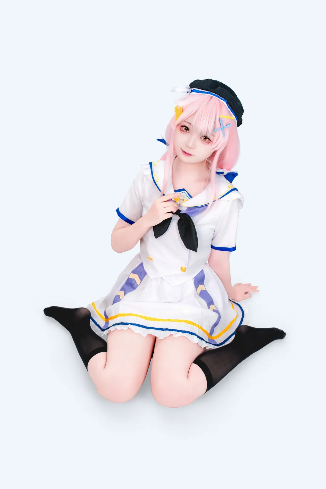 【永雏塔菲cos】永雏塔菲水手服造型与动作参考分享 - 第 4 张