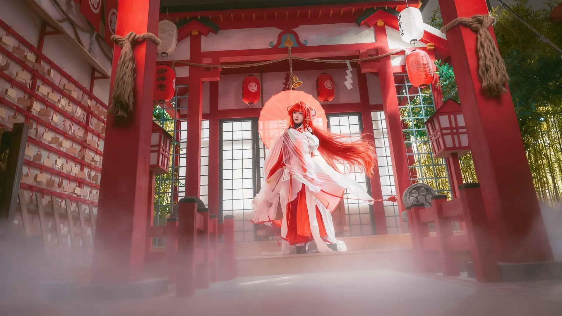 【繪梨衣cos】龍族紅白巫女服的神社光影瞬間 - 第 2 張