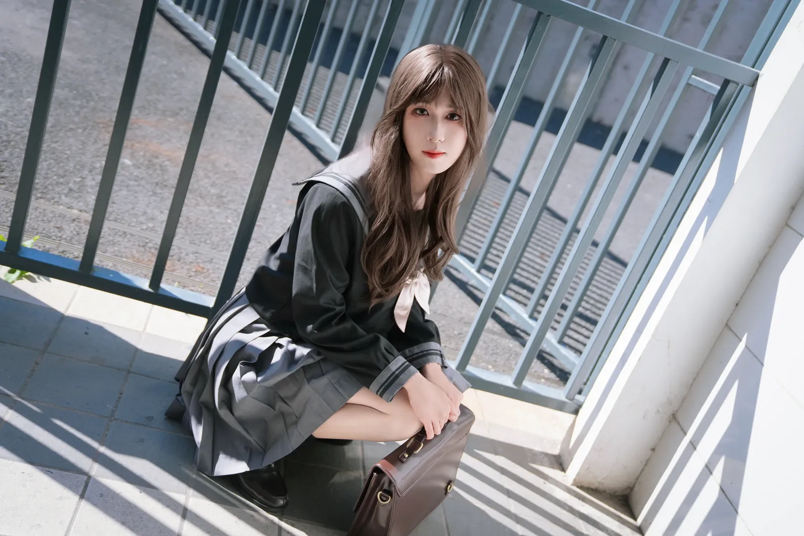 男孩子的水手服写真，放学后的海风与甲板