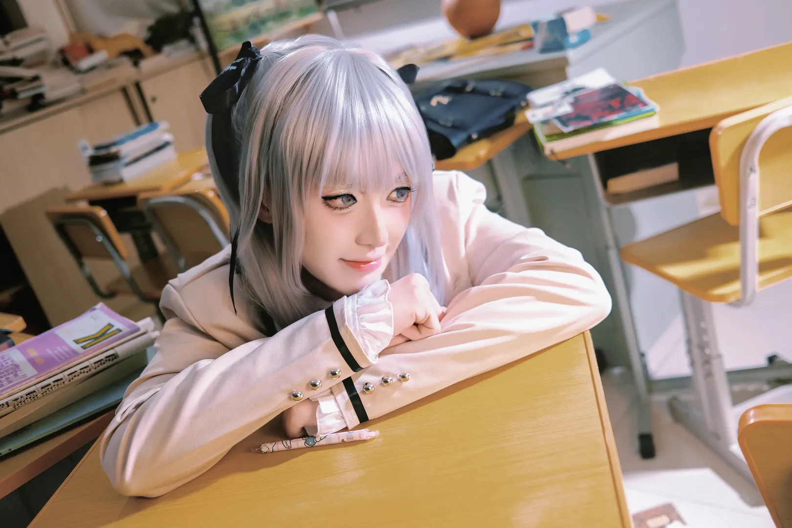 【篝之霧枝cos】安靜的教室午後，靜靜看書的那位少女 - 第 4 張