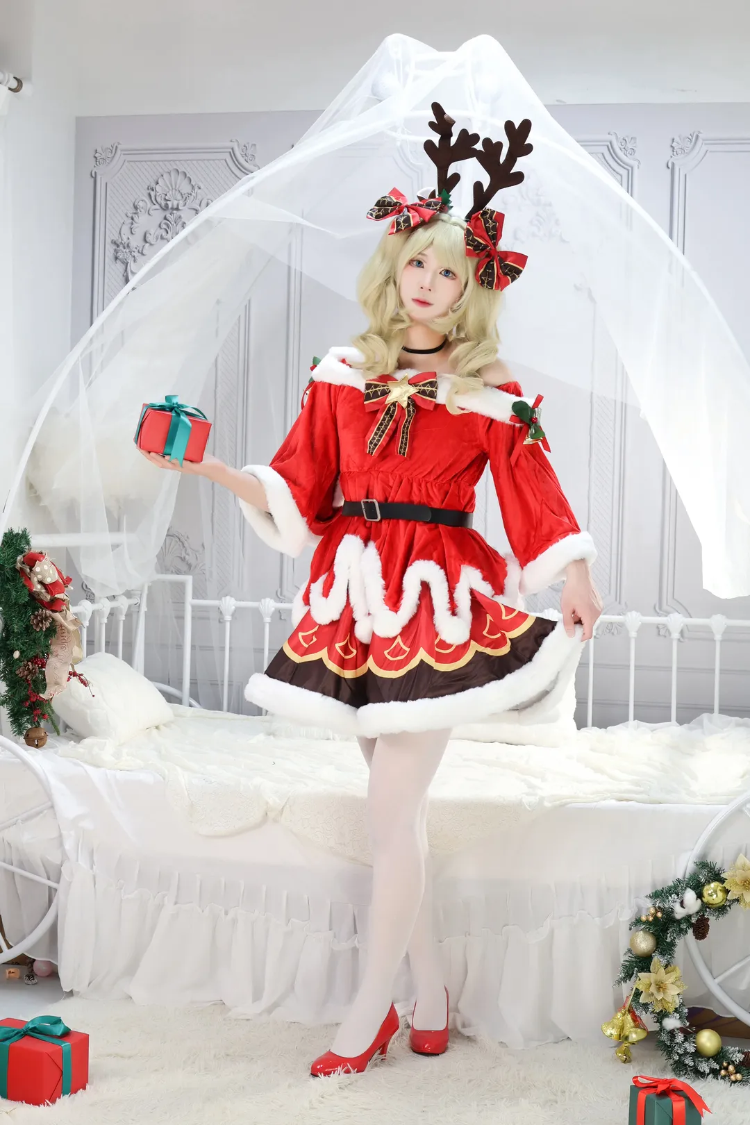 【芭芭拉cos】原神聖誕芭芭拉，男孩子的第一次cos挑戰 - 第 2 張