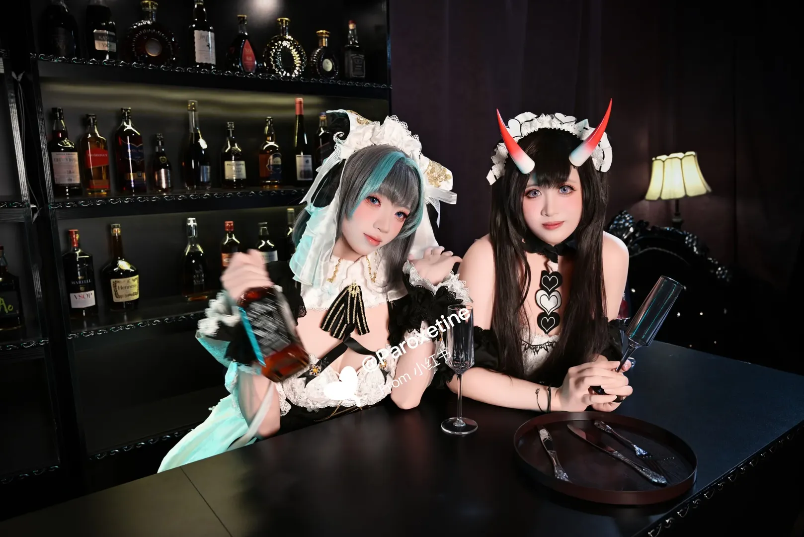 【碧藍航線柴郡cos】和能代一起的酒吧雙人女僕之夜 - 第 1 張