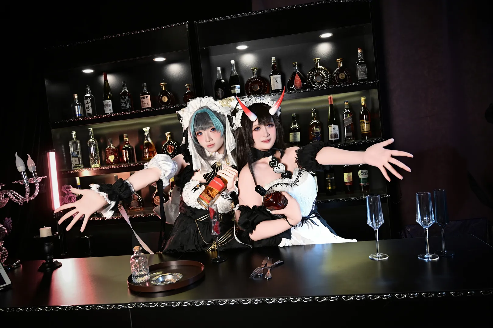 【碧藍航線柴郡cos】和能代一起的酒吧雙人女僕之夜 - 第 6 張