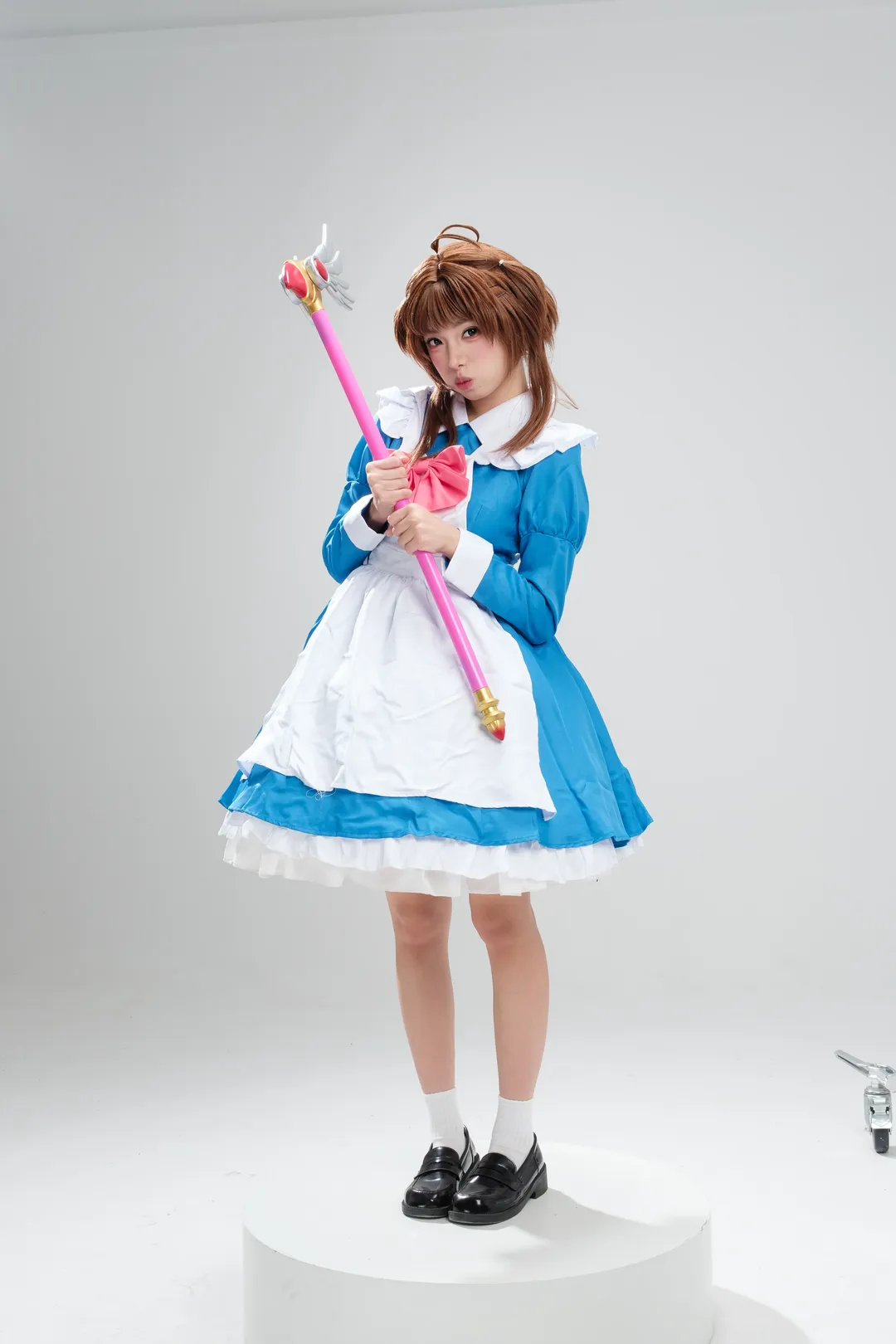 【小樱cos】小樱女仆白棚颠勺，蓝色裙摆与魔法杖的碰撞 - 第 7 张