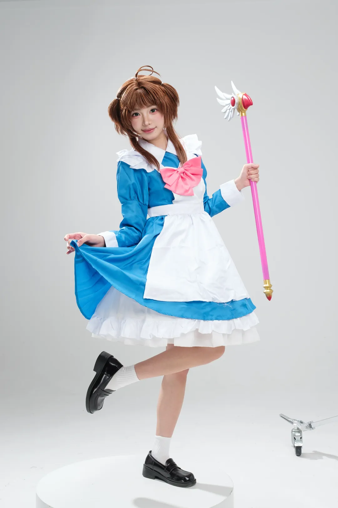 【小樱cos】小樱女仆白棚颠勺，蓝色裙摆与魔法杖的碰撞 - 第 8 张