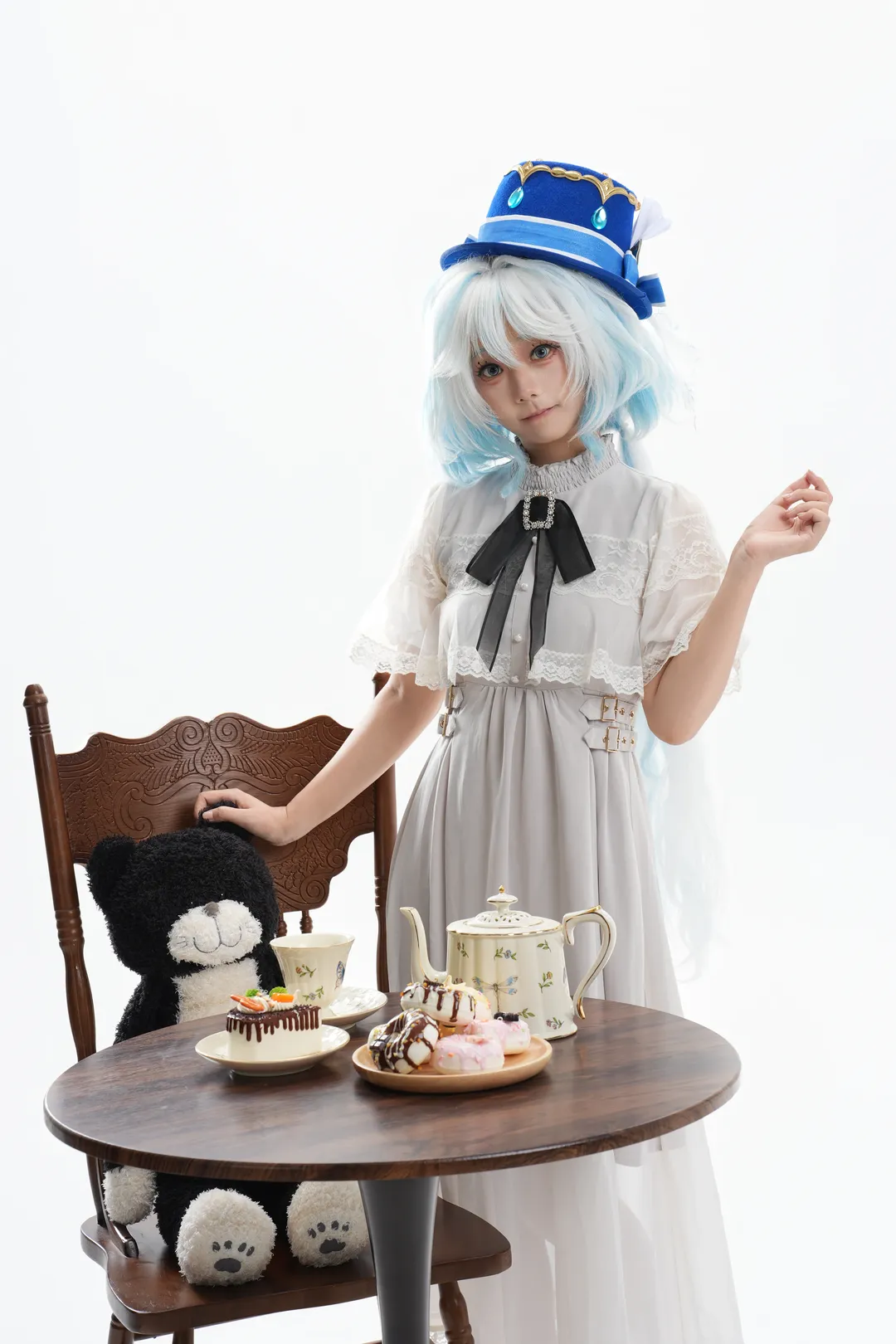 【芙宁娜cos】原神罗吉塔风格白棚下午茶记录 - 第 6 张