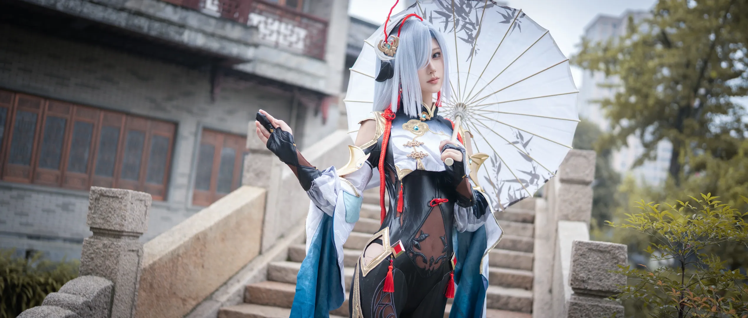 【申鹤cos】原神外景正片，清冷气质与国风园林的碰撞 - 第 4 张