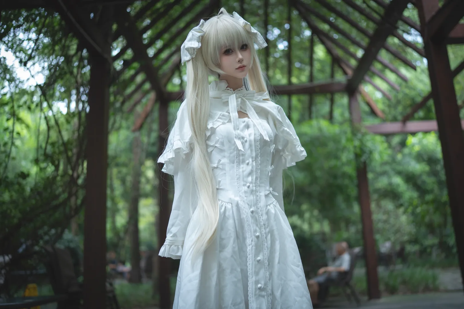 【春日野穹cos】缘之空里的白裙少女，游乐园的清新碎片 - 第 2 张