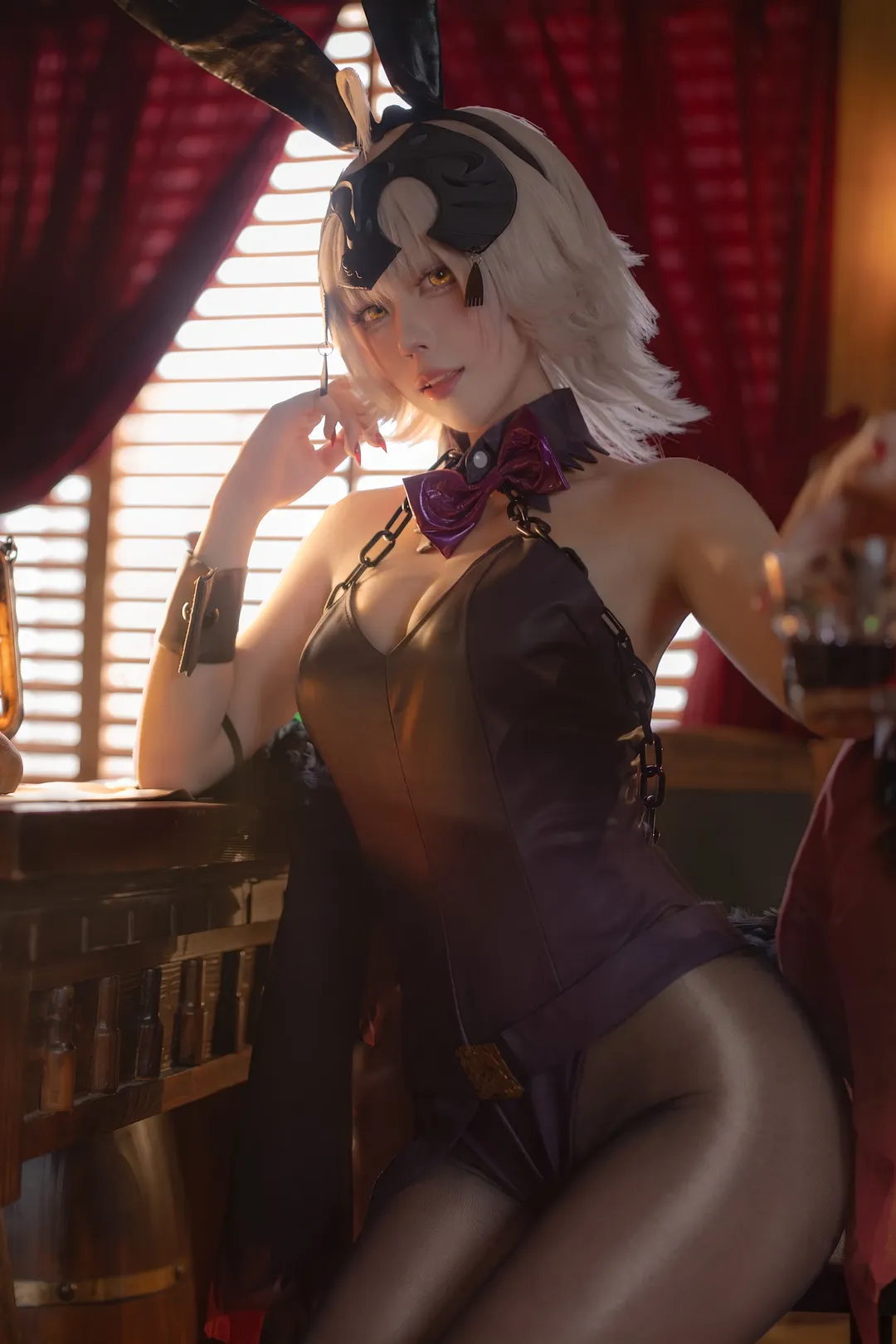【黑貞德cos】Fate/Grand Order兔女郎酒吧主題造型分享 - 第 1 張