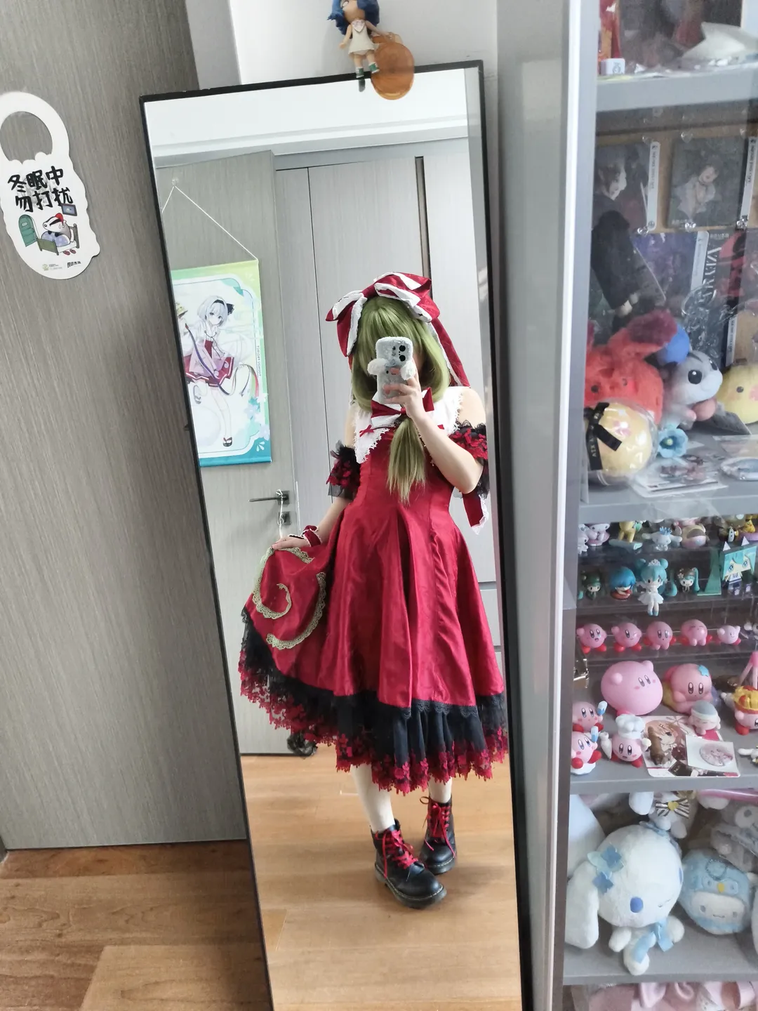 【鍵山雛cos】東方project紅黑洋裝的對鏡與旋轉 - 第 1 張