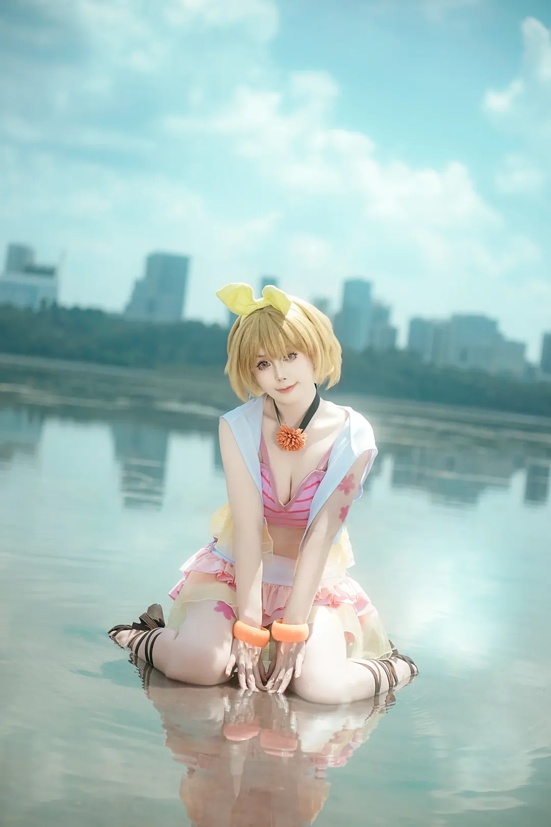 【小泉花陽 コスプレ】ラブライブ!夏色の笑顔、水上の元気少女・花陽のサマーフィルム - 5 枚目