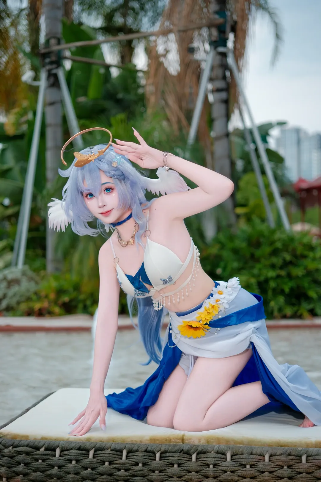 【知更鸟cos】崩坏星穹铁道晴歌泳装，在夏日水边记录美好 - 第 2 张