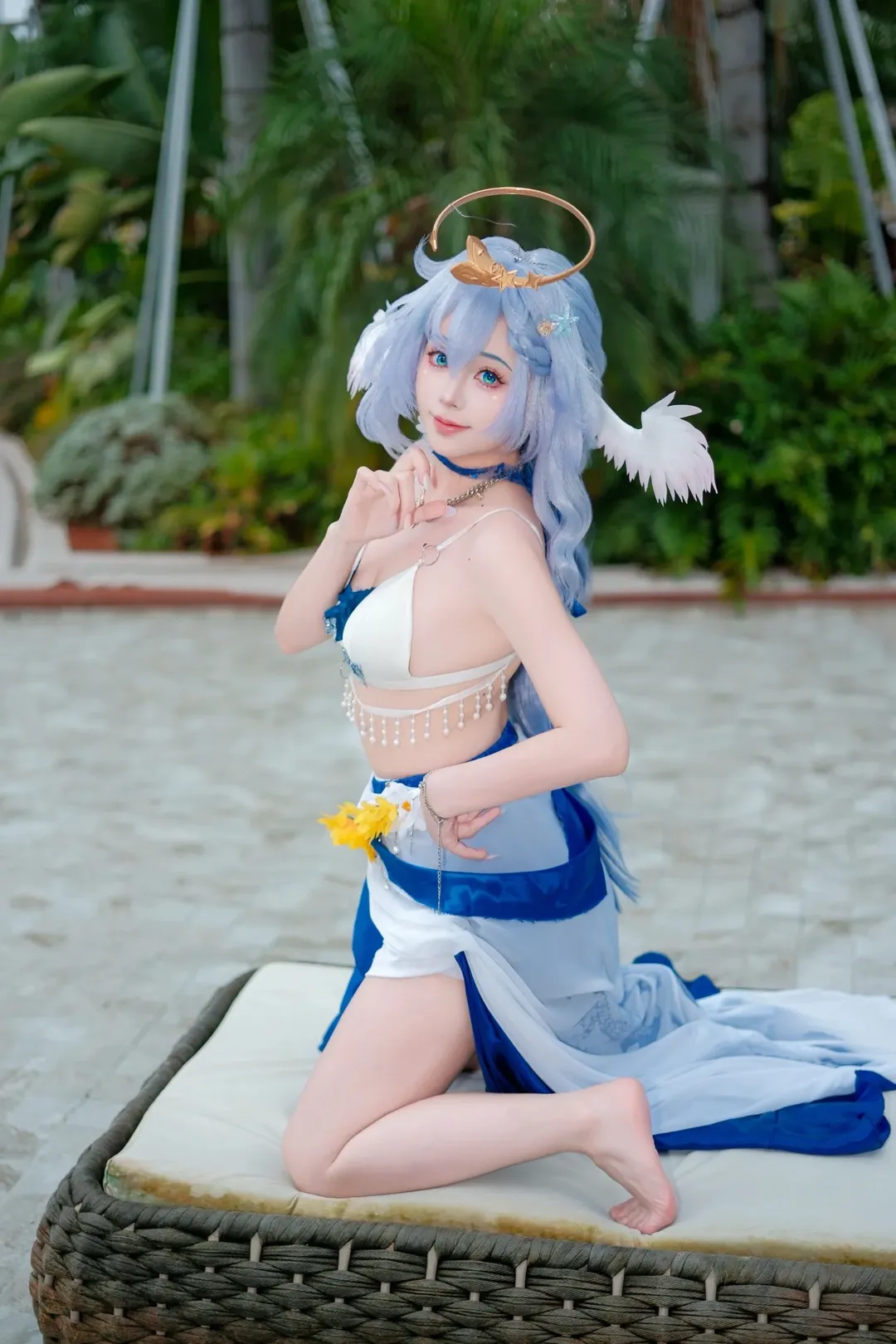 【知更鸟cos】崩坏星穹铁道晴歌泳装，在夏日水边记录美好 - 第 3 张