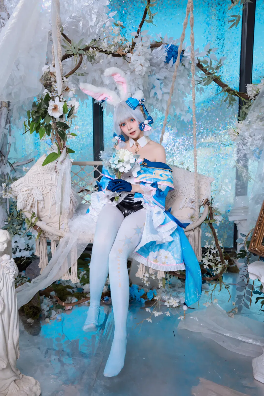 【神里绫华cos】原神兔兔装迟到的生日祝福与修图存档 - 第 1 张