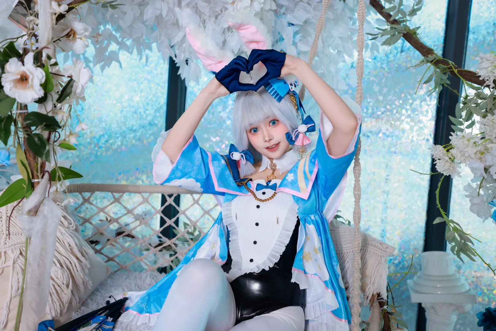 【神里绫华cos】原神兔兔装迟到的生日祝福与修图存档 - 第 6 张