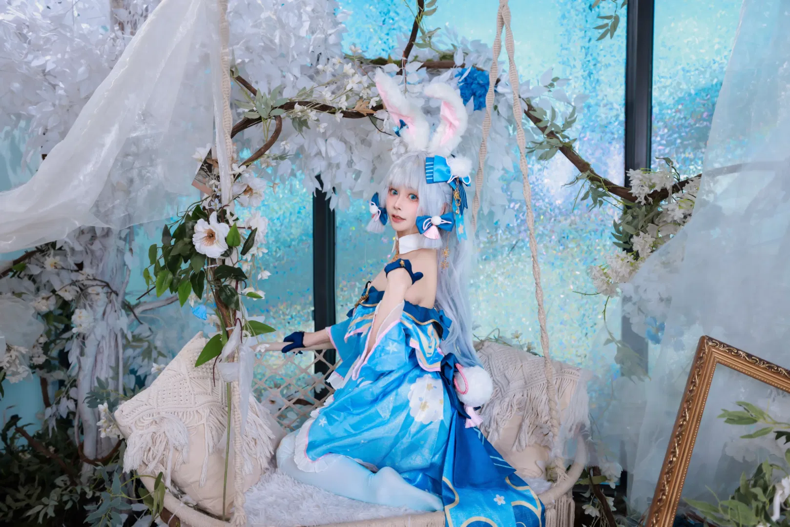 【神里绫华cos】原神兔兔装迟到的生日祝福与修图存档 - 第 9 张