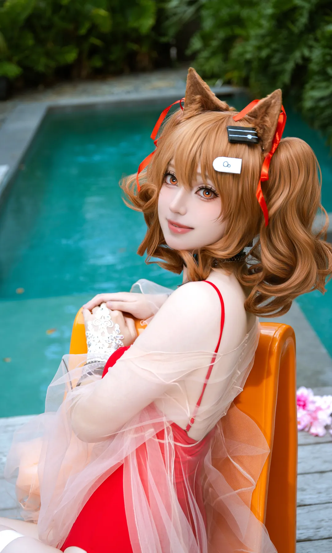 【安潔莉娜cos】明日方舟夏卉泳裝拍攝記錄 - 第 3 張