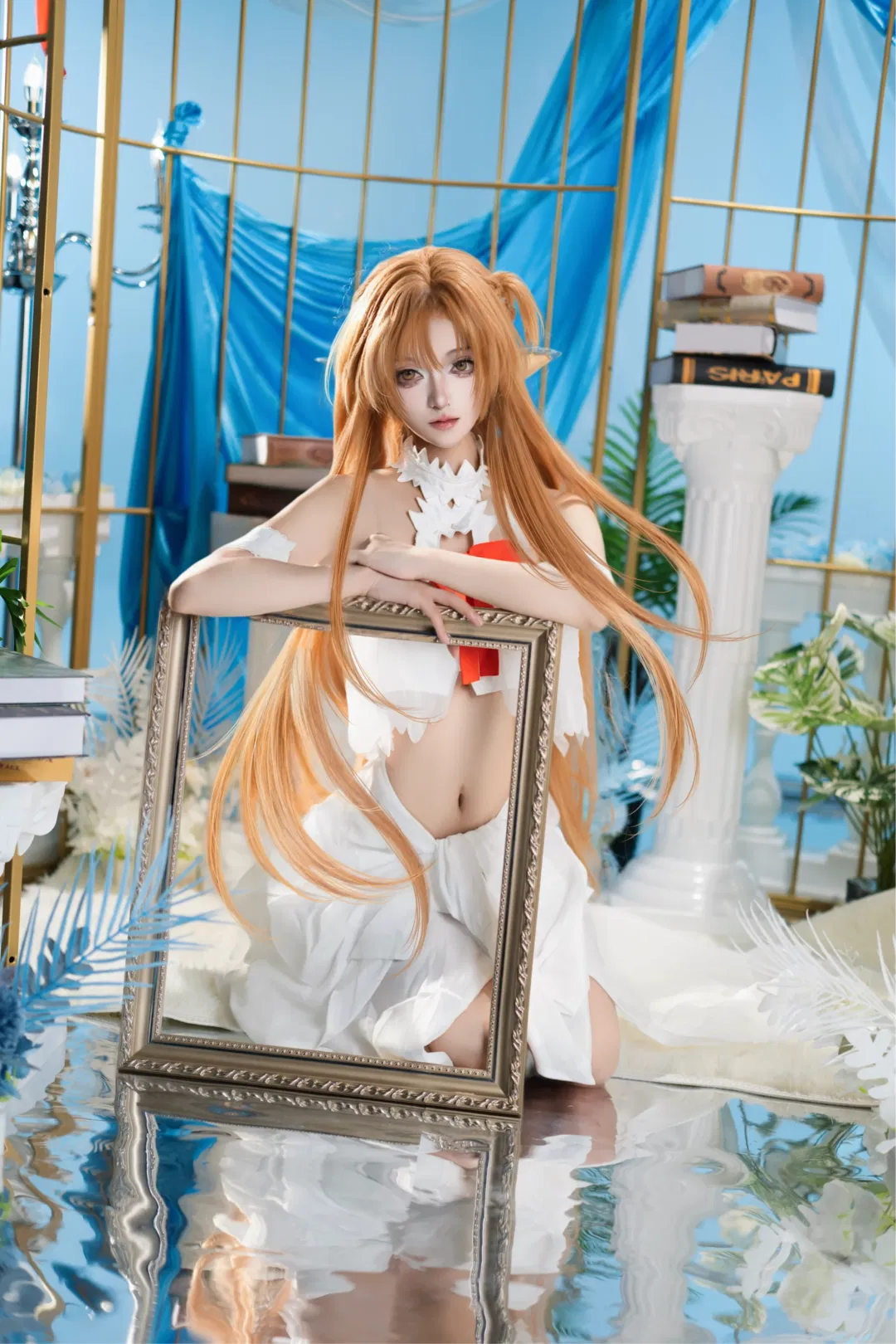 【亞絲娜cos】刀劍神域精靈造型，反光畫框與羅馬柱的奇幻棚拍 - 第 1 張