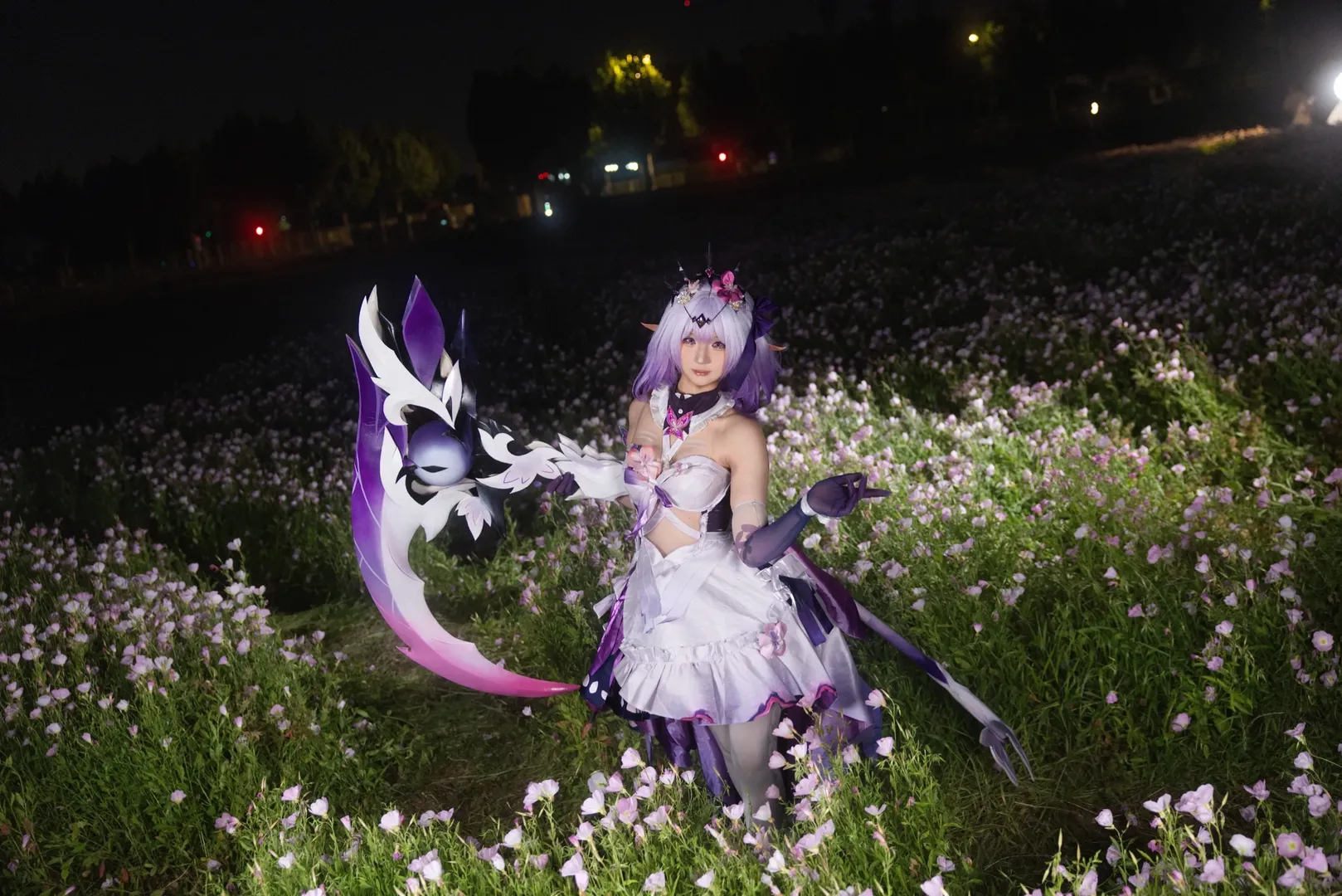 【遐蝶cos】夜色花海中的紫色幻梦 - 第 6 张