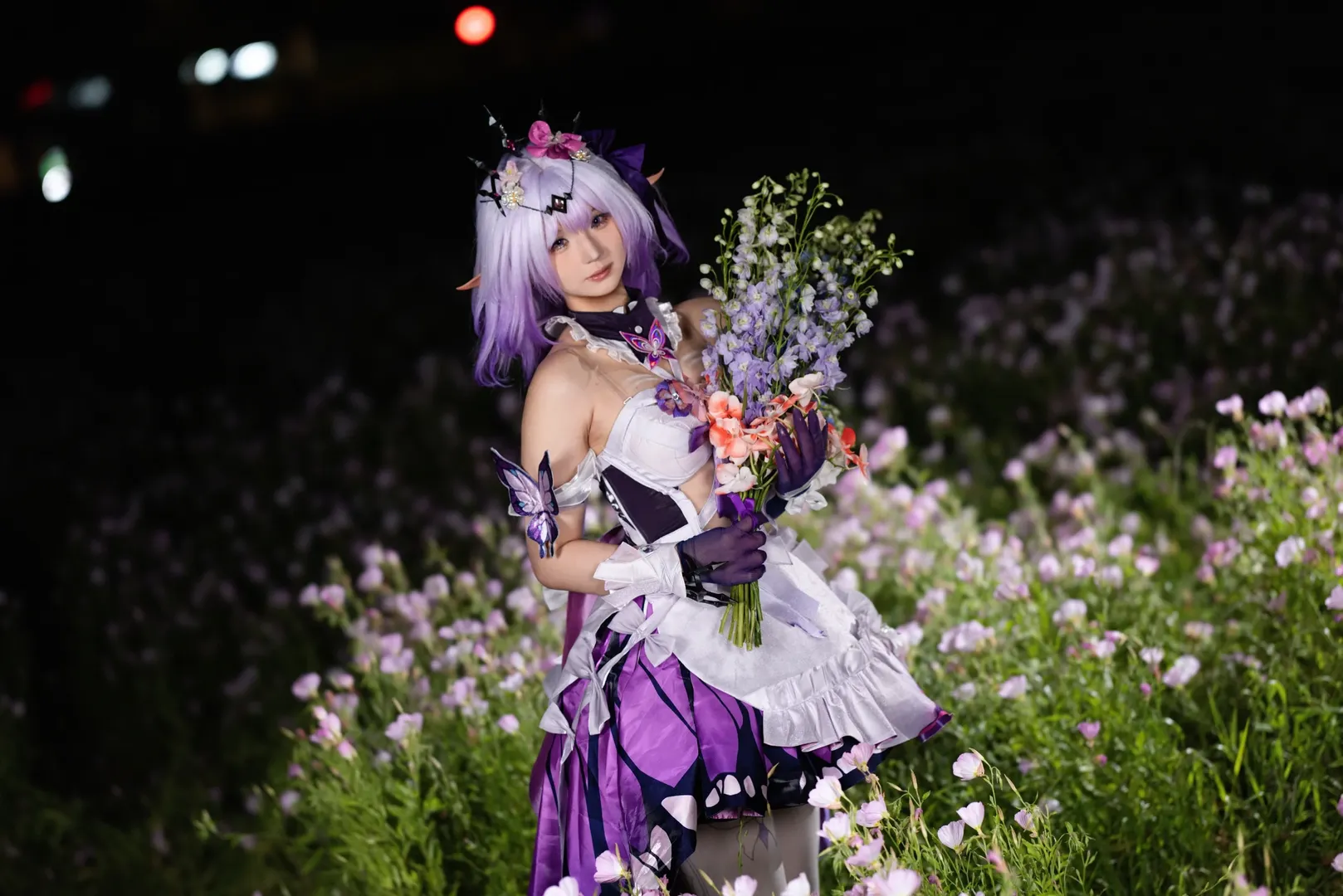 【遐蝶cos】崩壞星穹鐵道夜色花海中的蝶影 - 第 2 張