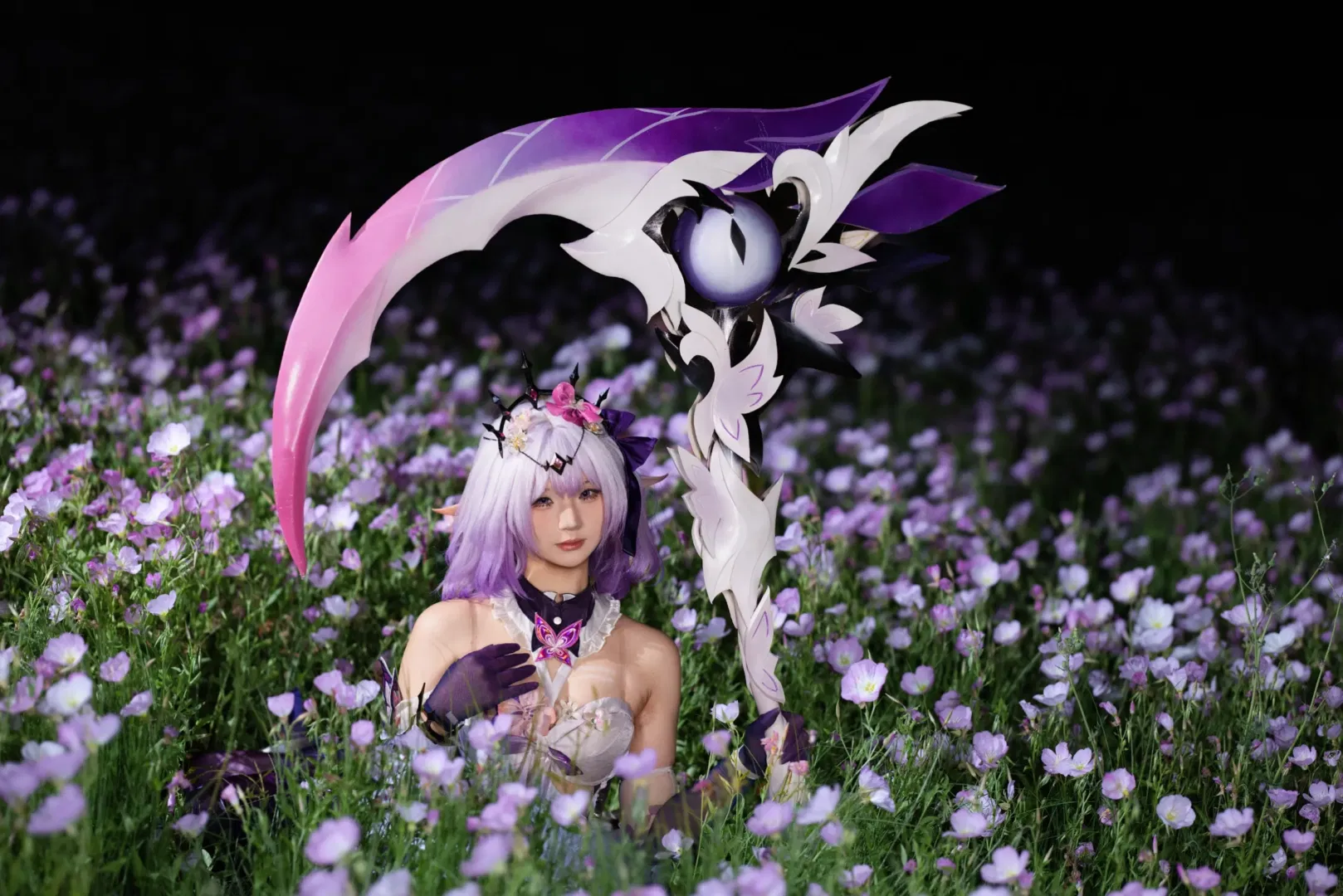 【遐蝶cos】崩坏星穹铁道：月见草花海中的夜色记录 - 第 2 张