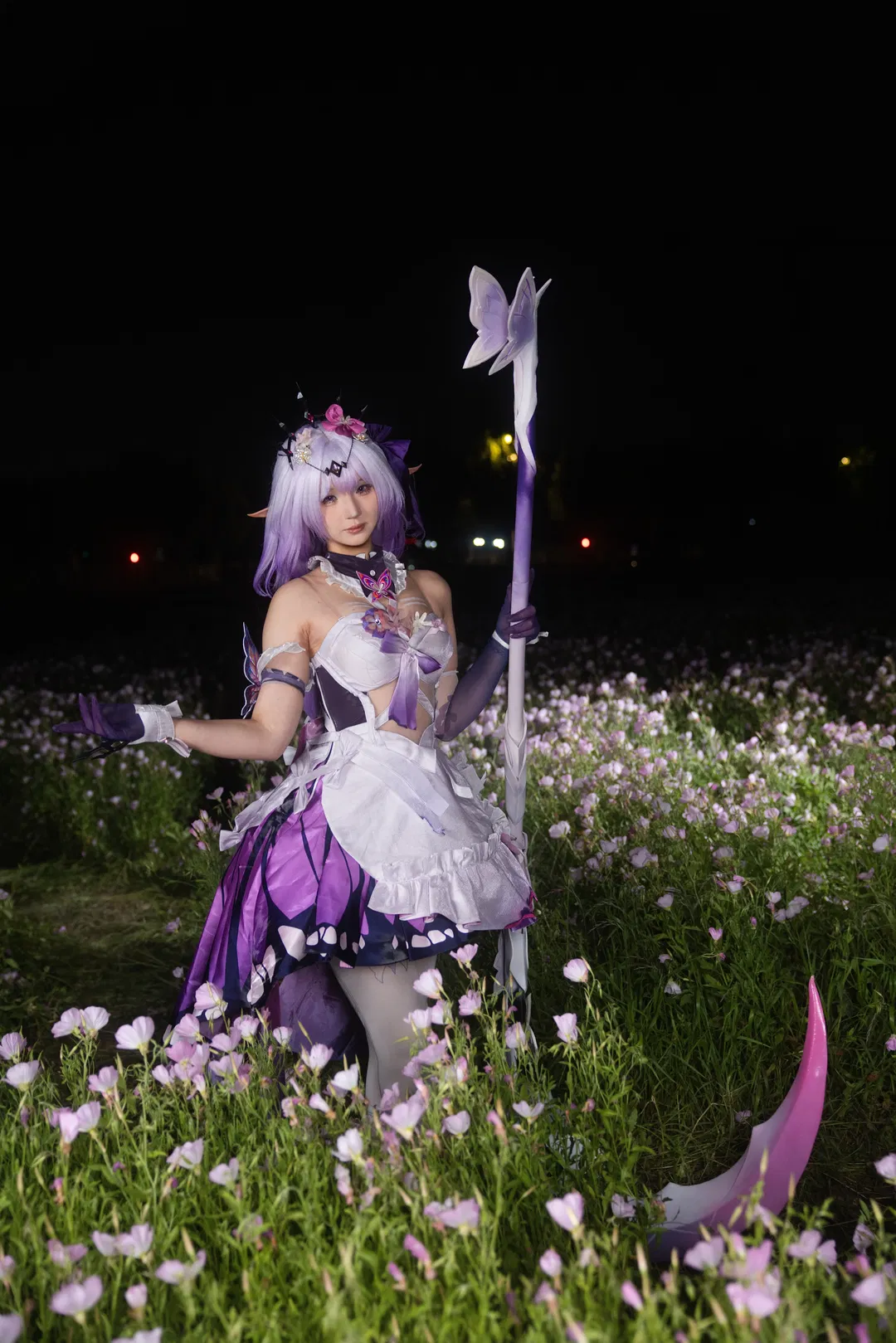 【遐蝶cos】崩坏星穹铁道：月见草花海中的夜色记录 - 第 3 张